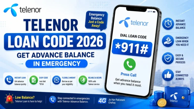 Telenor loan code for checking advance balance